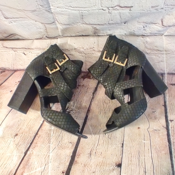 Ash Obsession Heel Sandals Black Shootie Open Toe Heels Size 38 - Picture 2 of 16